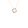 Maureen O'Hara Emerald CZ Flower Pendant Gold