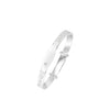 Silver 5.2mm Teddy Bear Baby Bangle with ID Engraving Plate & Cubic Zirconia