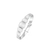 Silver 5.5mm Scalloped Baby Bangle with ID Engraving Plate