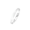 Silver 4.6mm ABC 123 Baby Bangle with ID Engraving Plate