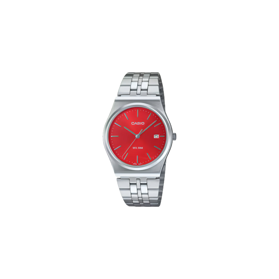 Casio Classic Analogue – Stainless Steel Case and Band with Coloured Dial