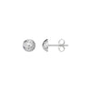 9CT White Gold Swirl Stud Earrings 8mm