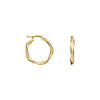 9CT Yellow Gold Loose Twist Hoop Earrings 20mm