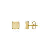 9CT Yellow Gold Polished Square Stud Earrings 6.5mm