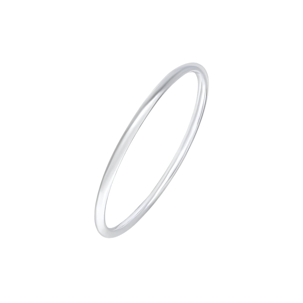 Silver 6mm Solid Round Bangle