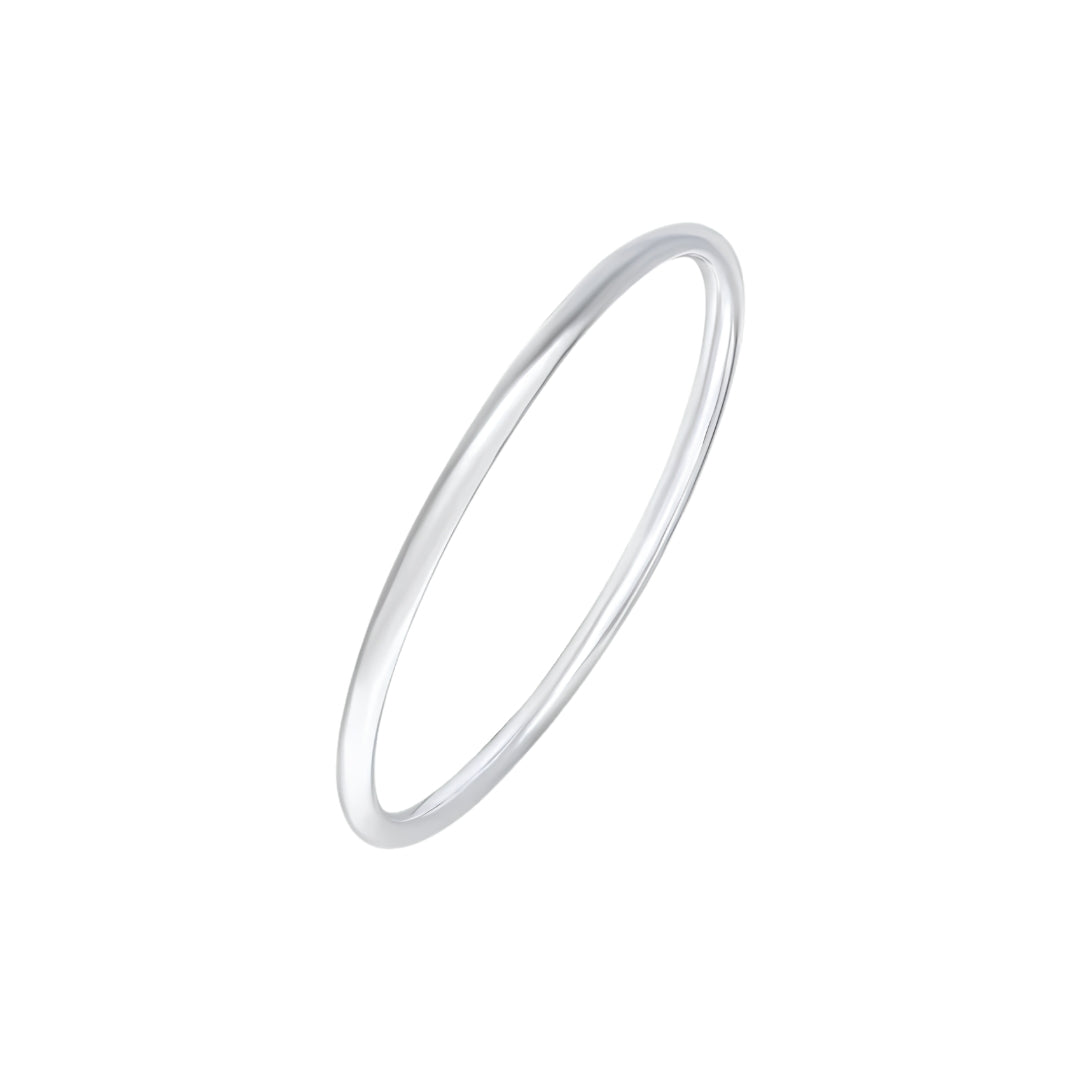 Silver 6mm Solid Round Bangle