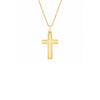 9ct Yellow Gold Bevelled-Edge Cross Pendant