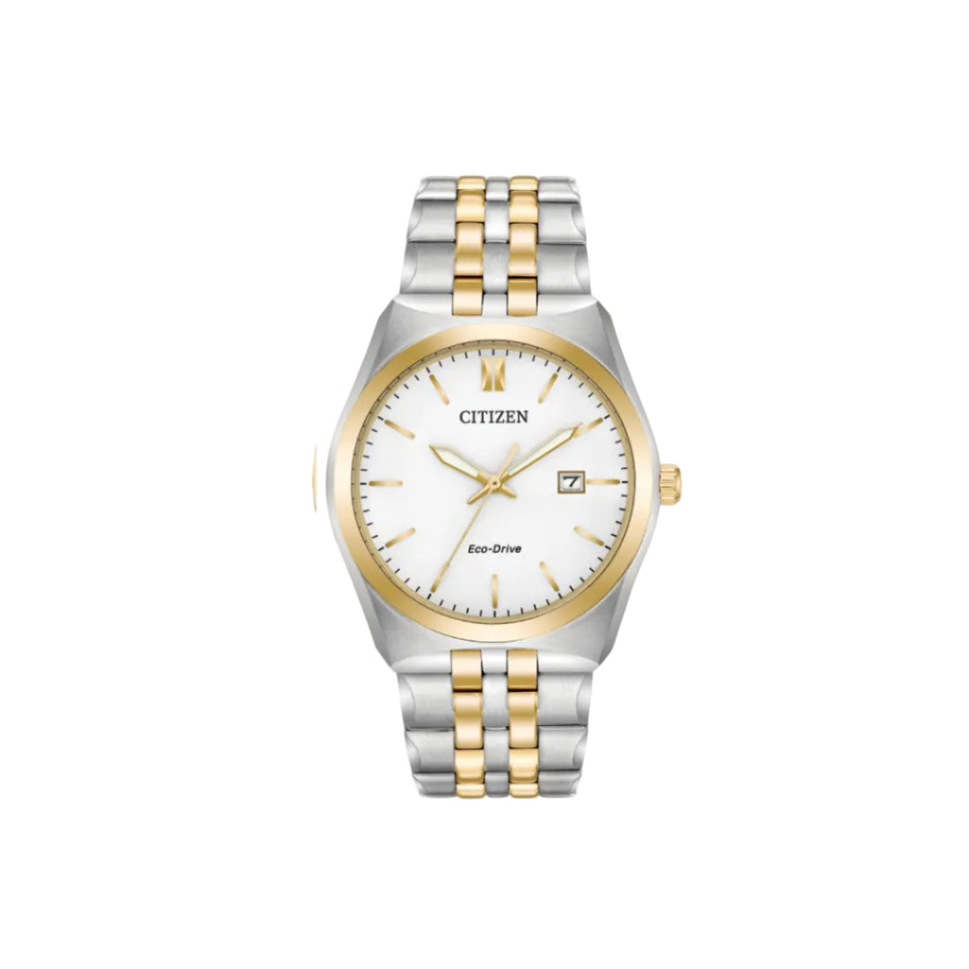 Citizen Eco-Drive Corso – White Dial with Two Tone Bracelet