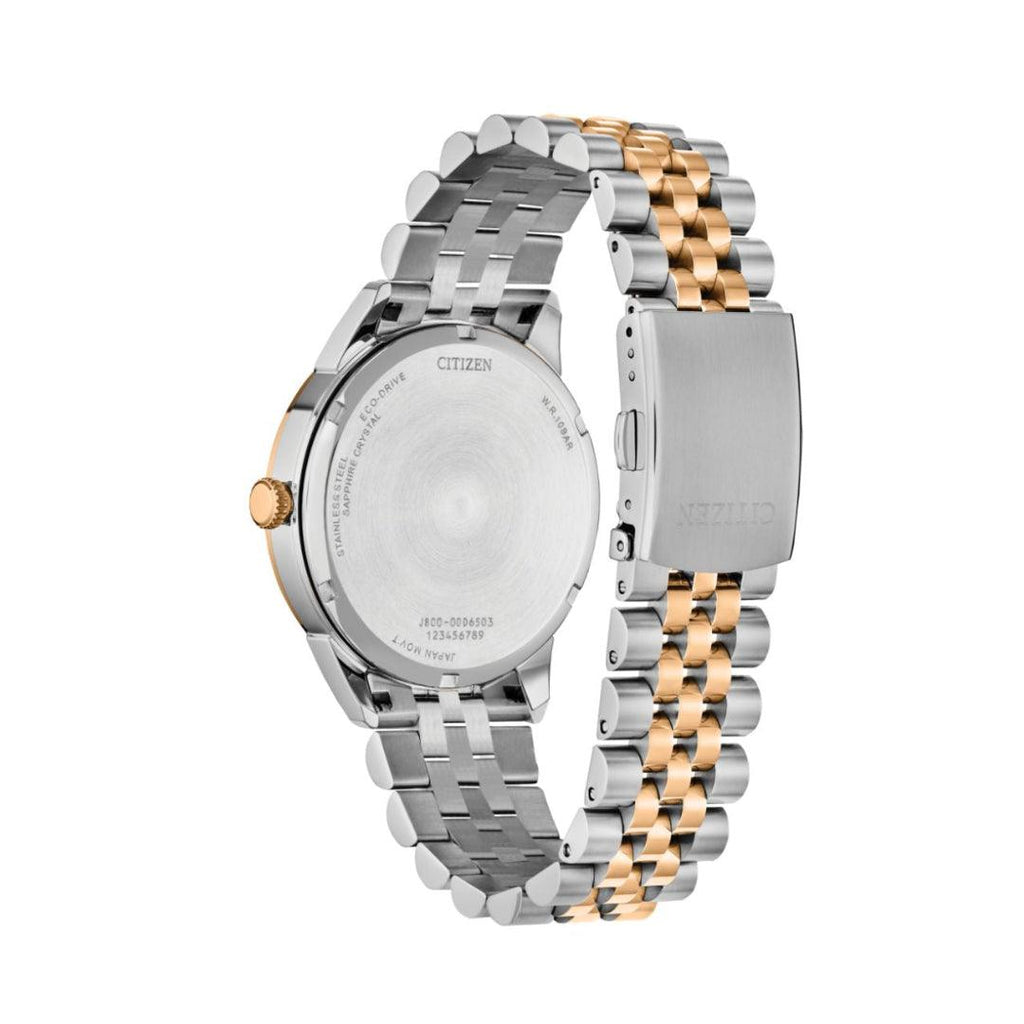 Citizen Eco-Drive Rolan – Brown Dial with Two Tone Stainless Steel