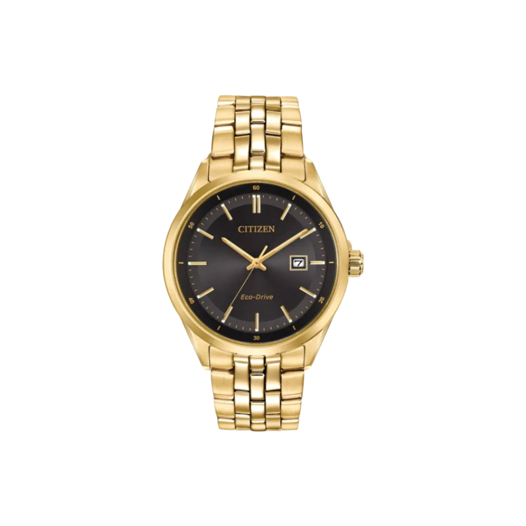 Citizen Eco-Drive Corso – Black Dial with Gold Accents