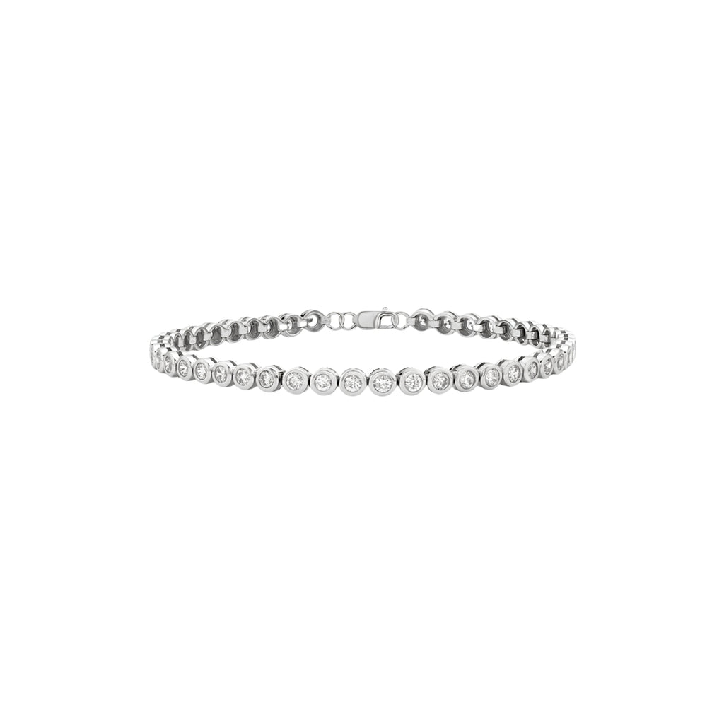 Sterling Silver Round CZ Tennis Bracelet