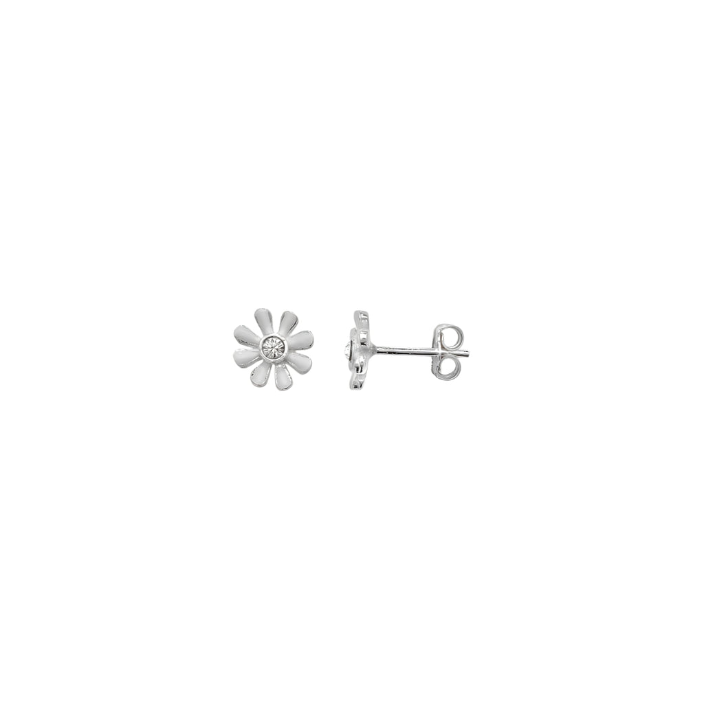Children's Sterling Silver Daisy Stud Earrings