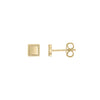 9CT Yellow Gold Beaded Edge Square Stud Earrings 5.5mm