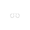 Sterling Silver Diamond Cut Creole Earrings