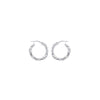 Sterling Silver Diamond Cut Twist Tube Hoop Earrings