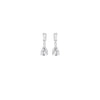 Sterling Silver White CZ Pear Drop Earrings
