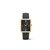 Amalys Paola Black Strap Watch – Black Dial with Leather Band