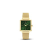 Amalys Suzette Gold Mesh Watch – Green Dial with Stainless Steel Bracelet