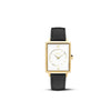 Amalys Noemie Black Strap Watch – White Dial with Leather Band