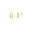 9CT Yellow Gold Polished Domed Pear Shaped Stud Earrings 14x8.3mm