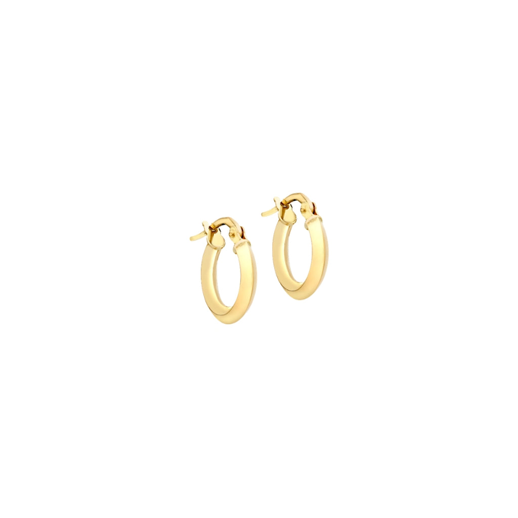 9ct Yellow Gold Polished Hoop Creole Earrings