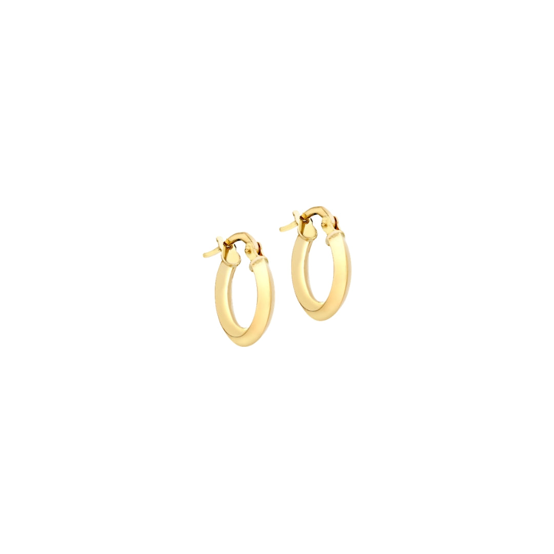 9ct Yellow Gold Polished Hoop Creole Earrings