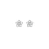 Sterling Silver CZ Swirl Stud Earrings