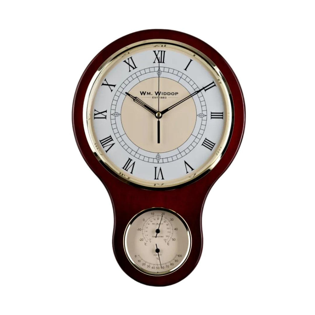  Widopp Traditional Wall Clock with Thermometer & Hygrometer