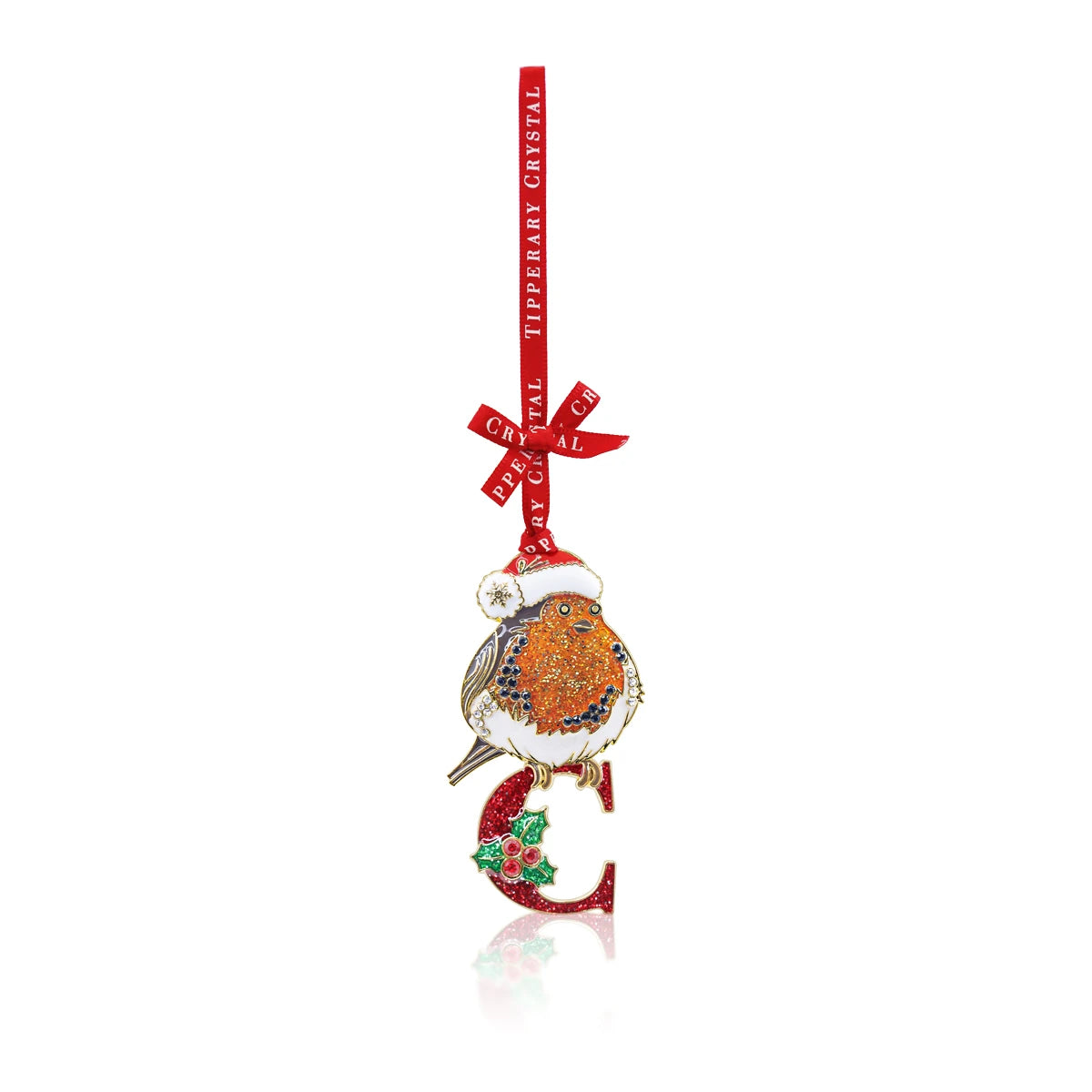 Tipperary Alphabet Robin Christmas Decoration - C