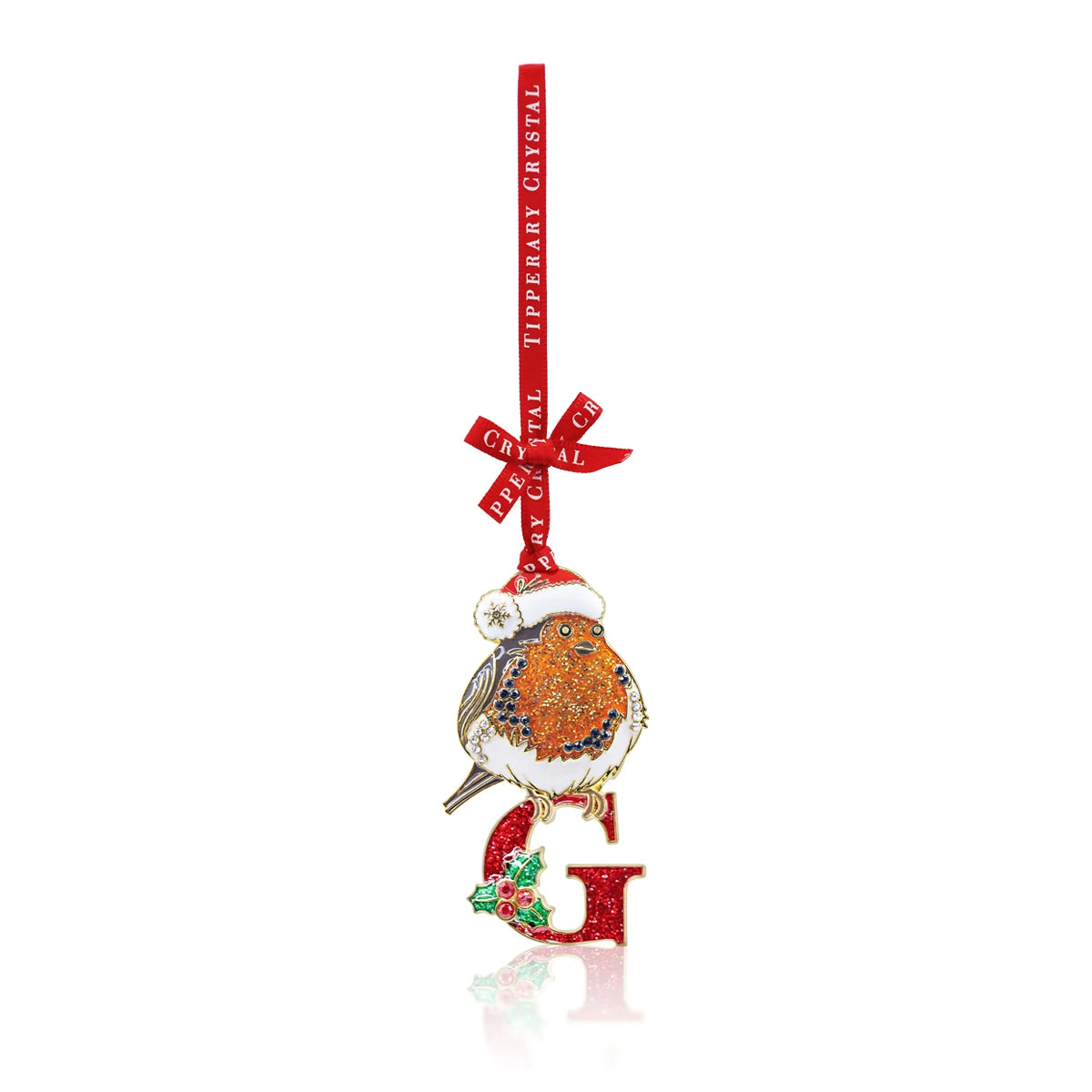 Tipperary Alphabet Robin Christmas Decoration - G