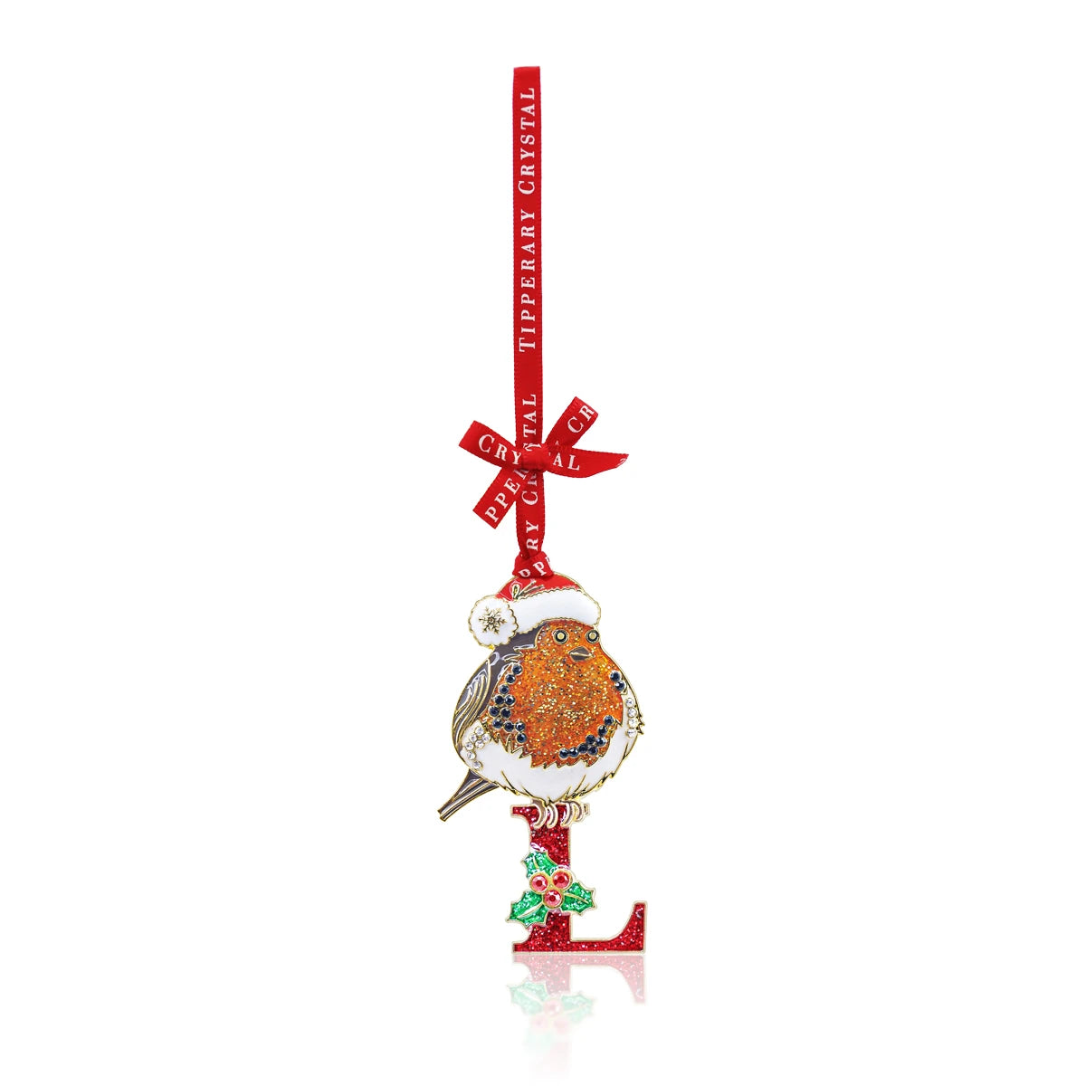 Tipperary Alphabet Robin Christmas Decoration - L