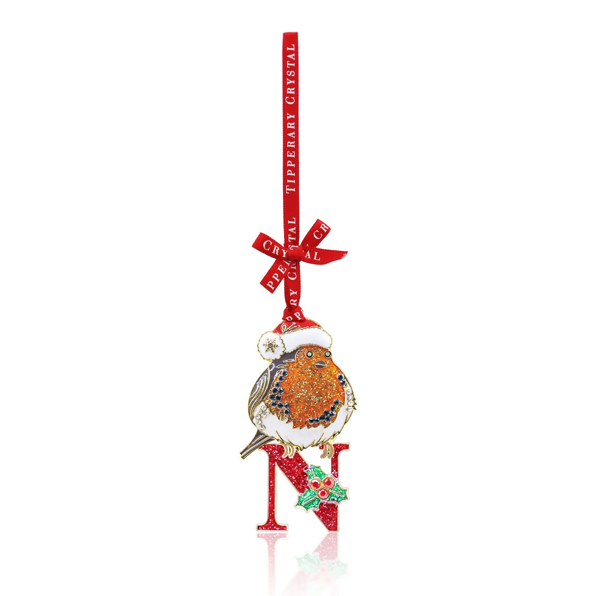 Tipperary Alphabet Robin Christmas Decoration - N