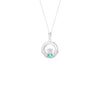 Sterling Silver December Birthstone Claddagh Pendant