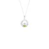 Sterling Silver August Birthstone Claddagh Pendant