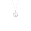 Sterling Silver April Birthstone Claddagh Pendant