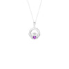 Sterling Silver June Birthstone Claddagh Pendant