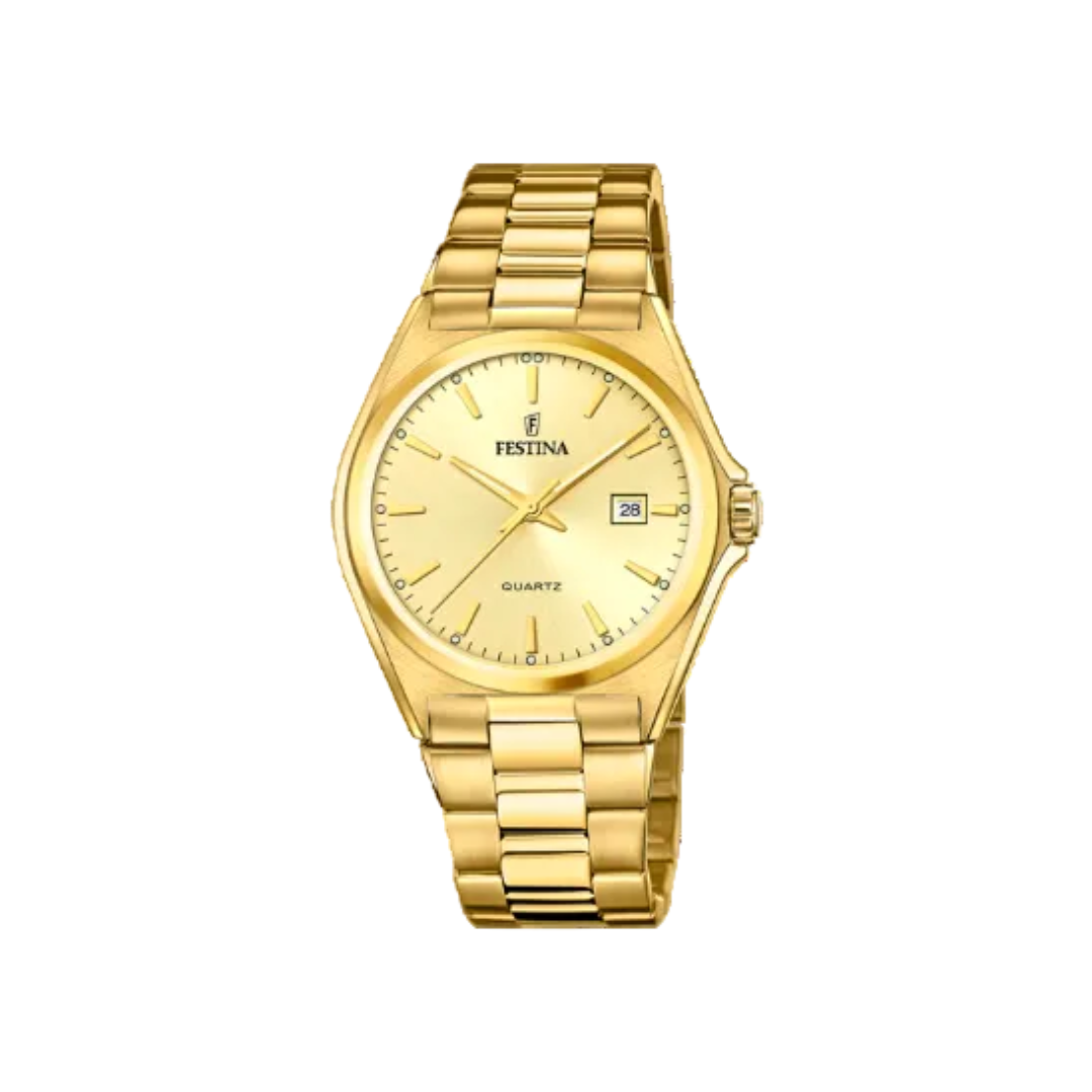 Festina Classic Gold – Champagne Dial with Gold‑Tone Bracelet