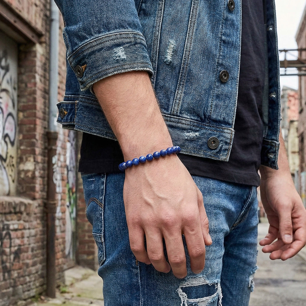 Lotus Men’s Beaded Bracelet