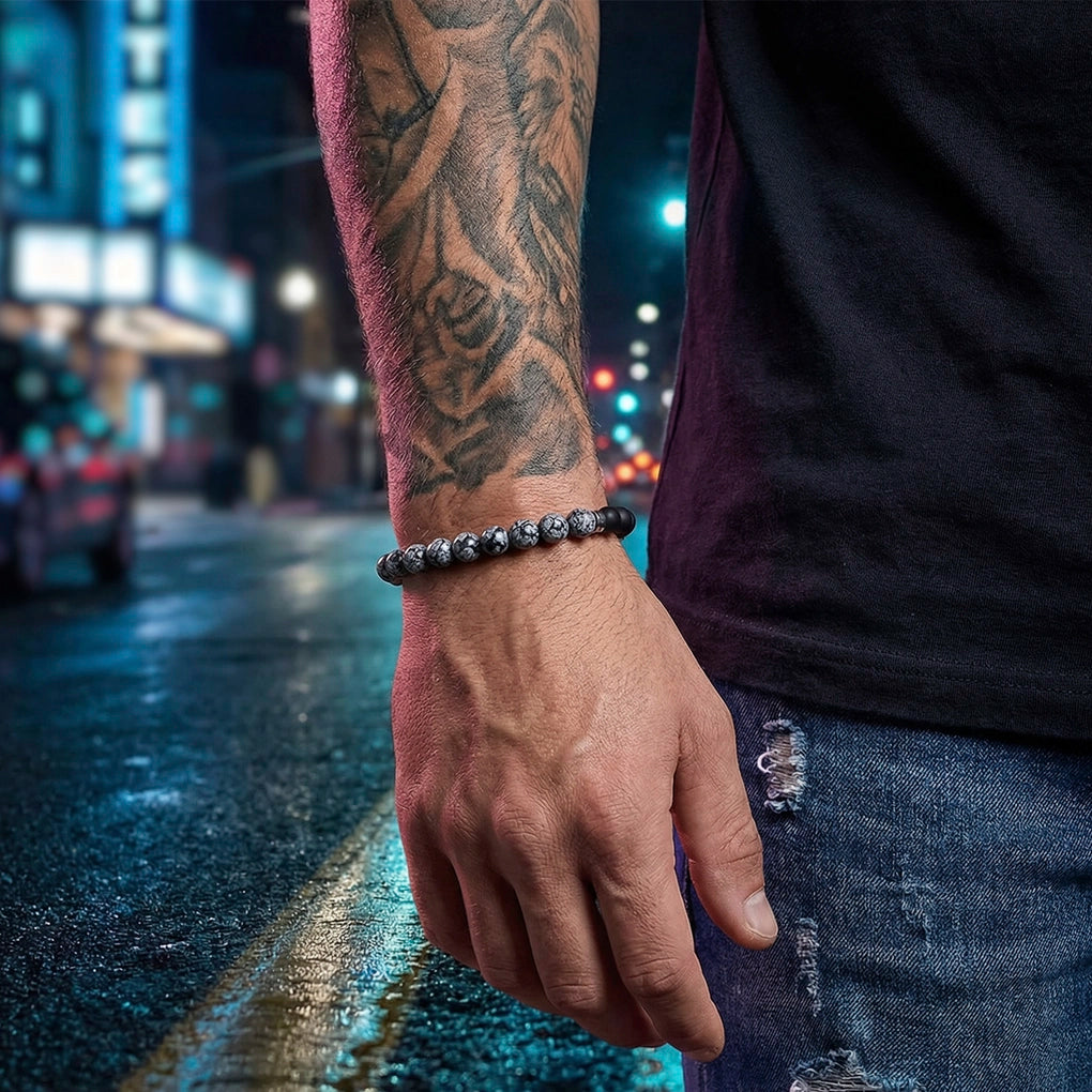 Lotus Men’s Beaded Bracelet