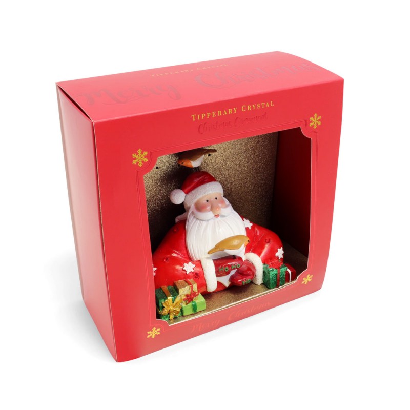 Tipperary Santa With Robins Ornament