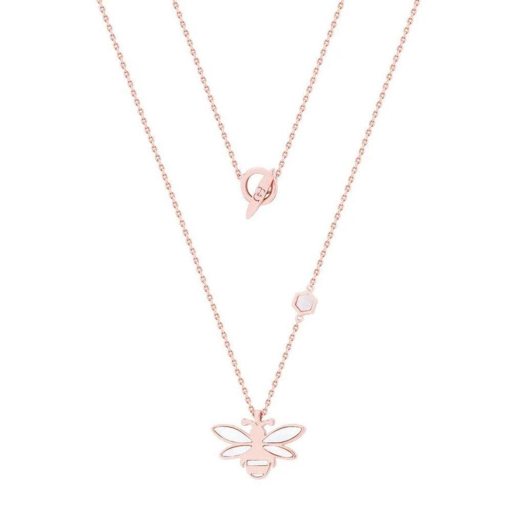 Bee Cut-Out Pendant – Rose Gold