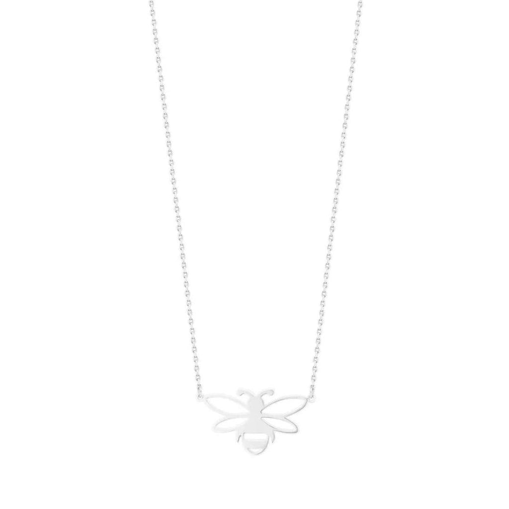 Bee Pendant Stencil Design - Silver