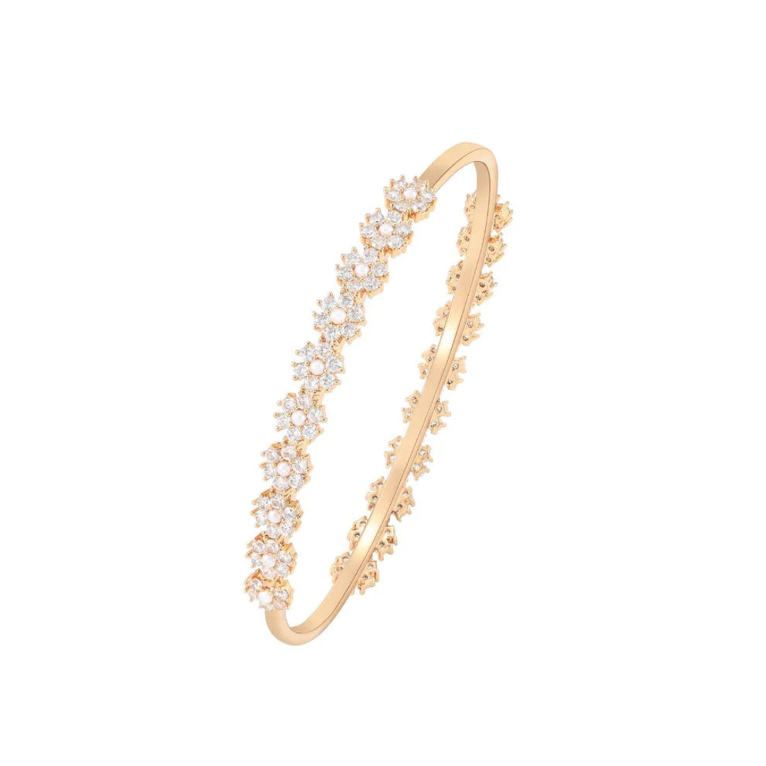 Daisy CZ Gold Bangle