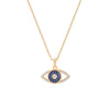 Evil Eye Sapphire Necklace - Gold