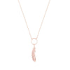 Feather Circle Pendant – Rose Gold