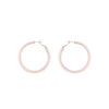 Textured Hoop Earrings - Rose Gold