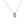 Luna Swirl Sterling Silver Necklace – CZ Ribbon Pendant