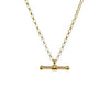 Silver Balance Bar Necklace – Gold